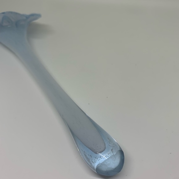 Blown Glass HORIZONTAL BUD VASE Blue - Picture 4 of 10